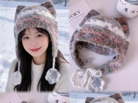 钩织|猫耳护耳帽教程【附图解】 猫耳帽加了护耳,既可爱又保暖。毛茸茸的非常舒服,颜色也很适合秋冬哦……
🧶:@雪妃尔毛线 魔法球
🎨:202秋日私语
🪡:4.0
图解:梁织织