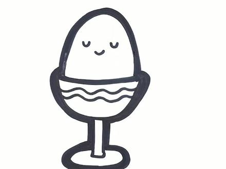 营养早餐,就从一个可爱的蛋开始吧!#简笔画