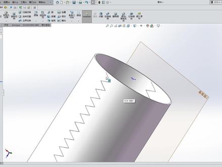 激光切割圆管锯齿隔断的绘图过程,图纸也是一个学员的,重点是两头要留一点,这样才能被激光机识别。#激光切割加工