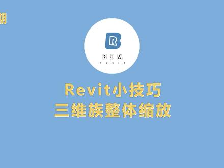 第八期:Revit三维族的整体缩放 #BIM #Revit #建模