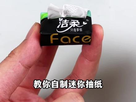 教你自制迷你抽纸,这也太可爱了吧!#手工diy #解压