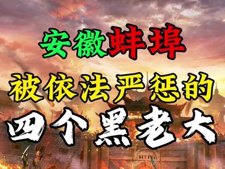 安徽蚌埠被依法严惩的四个黑老大 #上热门🔥 #扫黑 #黑老大 #安徽 #蚌埠
