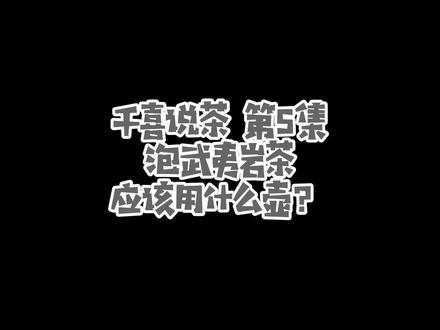 千喜说茶|泡武夷岩茶应该用什么壶?泡什么茶用什么器,你选对了吗?#紫砂 #茶生活 #高端茶器 #茶 #我要上热门 @DOU+小助手