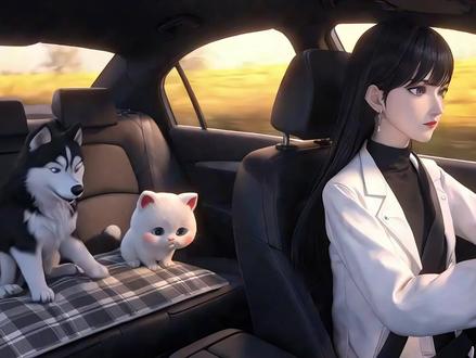 有一种自信叫二哈回村!进村前狂到没边,进村后秒认大哥 #ai动漫#二次元#动漫#ai创作浪潮计划