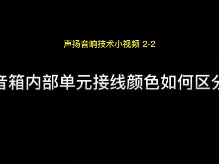 #声扬音响 【干货】如何区分音箱内部单元接线颜色#音箱厂家 #扩声系统 #喇叭