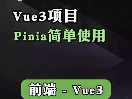 第二十集,前端,vue3.pinia简单使用#前端 #程序员 #计算机 #干货分享