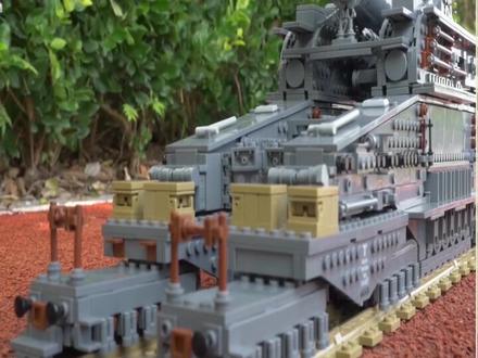 稀有的题材,有趣的设计:搭建积木做的多拉巨炮#二战 #积木积木