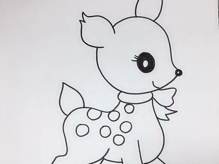 今天教大家画梅花鹿,学会了吗?学会了评论区打会了😊#创意简笔画 #抖音小助手 #画画🎨 #简笔画