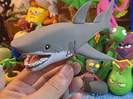 #超轻粘土 #粘土教程 #大白鲨 #手工diy @抖音青少年大白鲨粘土教程,深海猛兽