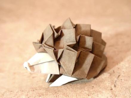 立体折纸之浑身都是刀叉剑戟的刺猬