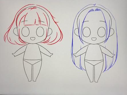 你还不会画头发?赶紧学! #q版动漫人物 #插画小技巧 #procreate