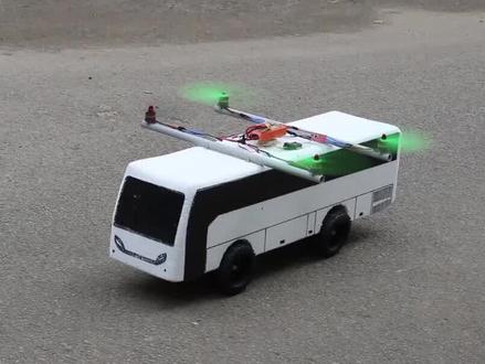 泡沫箱制作飞行巴士车,创意航模玩具,纯手工玩具制作无人机 #男孩玩具 #科技小制作 #手工玩具 #模型玩具