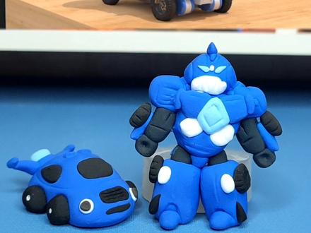 《迷你特工队》弗特的机甲战车染成蓝色BLUE #儿童 #育儿 #迷你特工队 #玩具 #动画