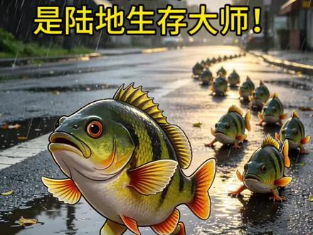 暴雨后鱼群“暴走”赶路?不是鲫鱼,是陆地生存大师! #涨知识 #动物世界 #科普 #鱼 #神奇动物在抖音