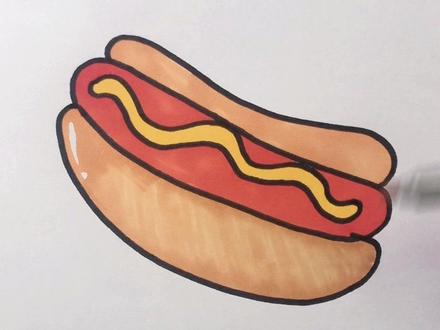 一起来画香香的热狗🌭️
#简笔画 #一学就会的简笔画 #一起学画画