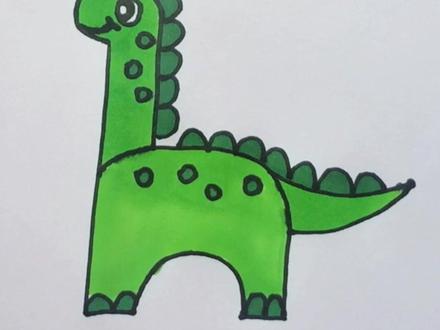 恐龙这样画,不好看你打我!#简笔画 #儿童简笔画 #恐龙简笔画