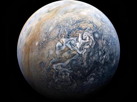 朱诺号近距离拍到木星云层真实图像,恐怖的气旋风暴让人难以置信 #宇宙 #探索宇宙 #木星 #太阳系 #地球