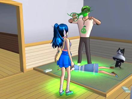 逃离女主家绿毛跑酷 #樱花校园模拟器跑酷 #解锁躲猫猫教学