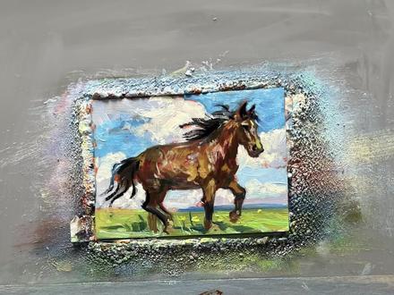 马年就要马到成功 #跟我一起学画画 #抖音年味艺术图鉴 #2026绘画开年挑战 #马年 #油画 @抖音创作小助手 @抖音小助手 @抖音艺术