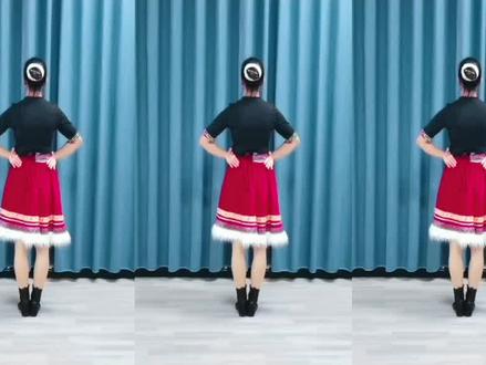 优美大气藏族舞《娥嫚》#背面完整版 #吉美广场舞