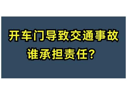 开车门引起的交通事故谁的责任?#德宏律师#芒市律师#芒市律师咨询#交通安全#安全驾驶