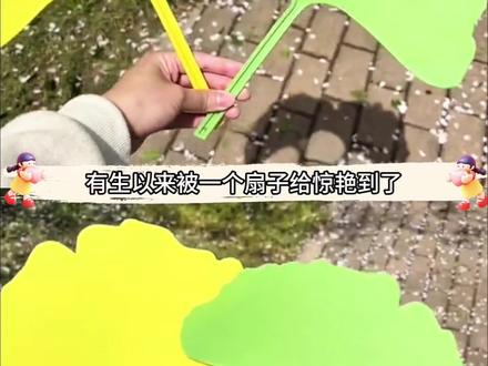 好闺闺 这个我太需要了! 扇子#银杏叶扇子 #创意 #夏天的味道 #太热了