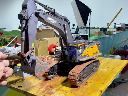 汇纳593汇纳594维修旋转台方法教程 #工程车模型 #玩具挖掘机 #遥控模型 #rc模型 #挖土机挖沙子视频