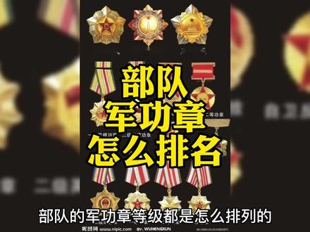 部队里的军功章是怎么排列的?#军功章 #当兵 #参军入伍