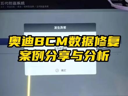 技术资讯|奥迪BCM数据修复案例分享与分析#汽车防盗#汽车维修#锁匠 #配汽车遥控器钥匙#汽车知识