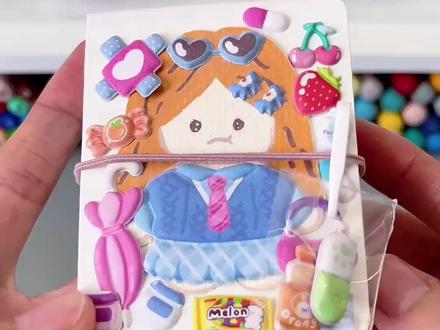 自制豆豆本,泡泡贴和换装有多友好🤩就有多友好#DIY #自制 #豆豆本 #泡泡贴 #oc