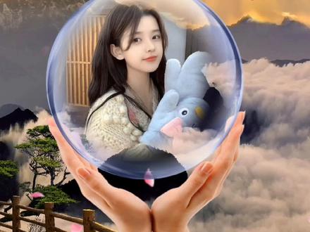 教你制作唯美旋转水晶球#唯美溶图#手机摄影 #剪映 #教程