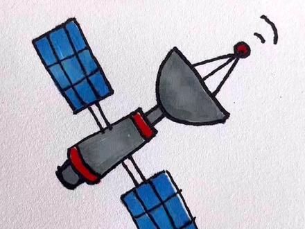 #创作灵感
人造卫星来啦!
#人造卫星的画法#简笔画 #一起学画画 #儿童简笔画 #带着我的梦想上天宫