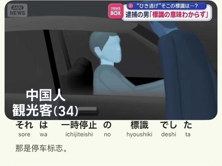 看不懂‘一时停止’?中国游客在日本肇事逃逸被捕
1月24日上午9点半左右,日本北海道千岁市发生一起交通事故。一辆普通乘用车在没有信号灯的路口与一辆轻型汽车发生碰撞,导致轻型汽车上40多岁的乘客受伤。然而,肇事乘用车并未停下,而是当场逃离现场。
约30分钟后,警方在距离事故地点约800米处发现该车辆,并以过失驾驶致伤的嫌疑逮捕了驾驶员。该男子为34岁的中国籍游客,驾驶的是租来的车辆,车内还有疑似其家人的3人。
男子向警方表示,自己不明白交通标识的意思”,直接驶入路口,而该标识正是“一时停止”。此外,他并未持有在日本有效的驾驶执照,警方也正在以肇事逃逸的嫌疑进一步调查此案。
#日语学习 #海音打卡 #日语跟读
