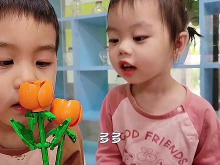 沉浸式体验可爱宝宝出门拼积木花束,漂亮的花送给妈妈#萌娃 #人类幼崽 #骗你生女儿 #萌娃日常 #被你萌化了 @DOU+小助手