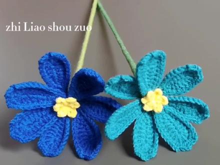 冬奥花束蓝色波斯菊绒线花钩织,手工钩针编织毛线花束组装教程 #手工diy #钩针编织 #手工制作 #我的手工作品 #毛线编织 #创意手工 #毛线钩织 #玩毛线 #手工 #手作