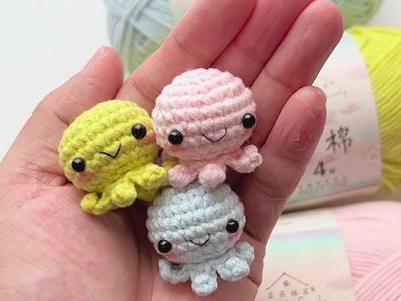 钩织迷你小章鱼#我的手工日常