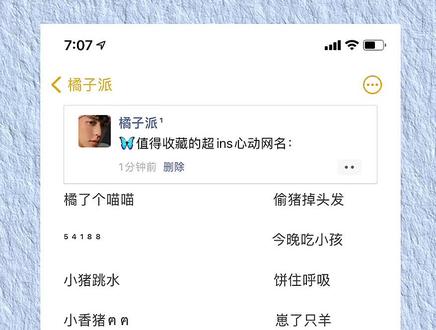 值得收藏的超ins心动网名: