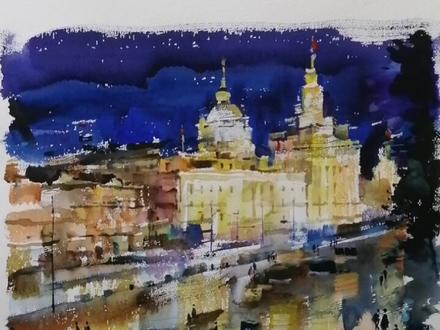 画外滩#上海#水彩 @DOU+小助手