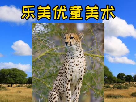 【乐美优童美术】今天我们一起学习画猎豹。