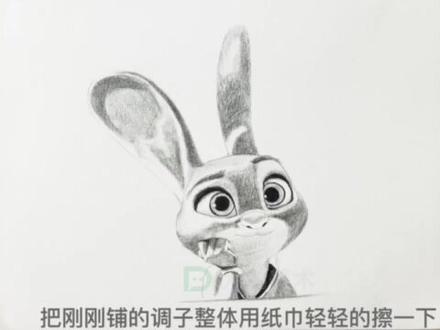 #兔子朱迪#素描卡通 萌兔朱迪来喽~#零基础学画画