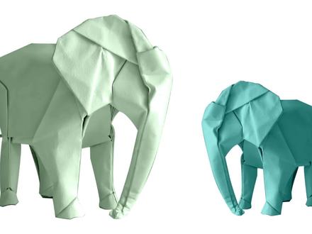 立体手工折纸之大象,时间稍长,认真学习一下吧