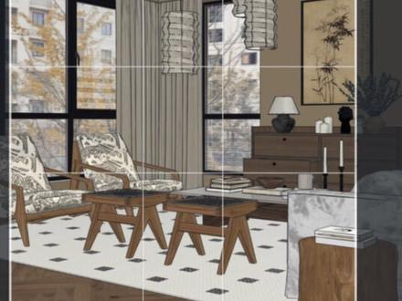 超写实中古风聚光灯打光分享!#酷家乐灯光 #酷家乐教学 #酷家乐代画 #设计案例分享 #室内设计