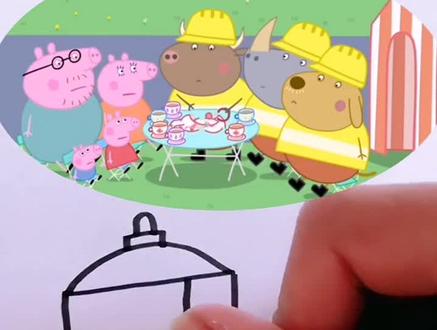 小猪佩奇#小猪佩奇#简笔画教程#动画#动画短片