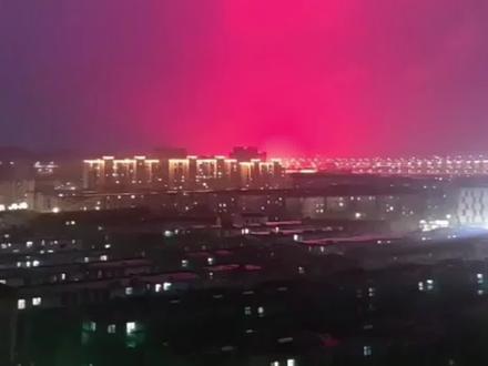 火爆全网的红色天象再现,网友:这回总相信科学了吧!#舟山红色天空