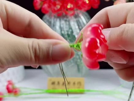 DIY琉璃 风铃花腊梅花红果果新中式手工桌面书架背景装饰乔迁摆件#手工diy #手工 #手工摆件 #乔迁摆件 #手工腊梅花