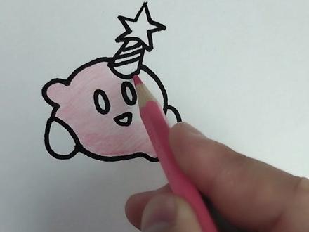 超简单的简笔画《星之卡比》@抖音小助手 #一学就会的简笔画 #一起学画画