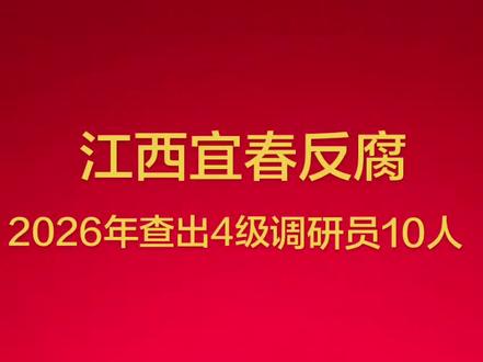 宜春反腐查处10人4级调研员,(上)