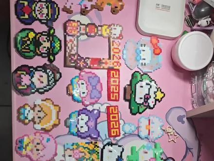 #拼豆 #亲子手工 #手工制作 拼豆手工大集合,有你喜欢的吗?