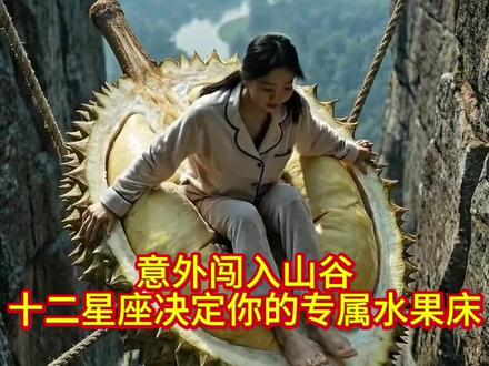 意外闯入山谷,十二星座决定你的专属水果床!(下篇)#asmr #解压 #治愈系 #ai创作浪潮计划#极度舒适