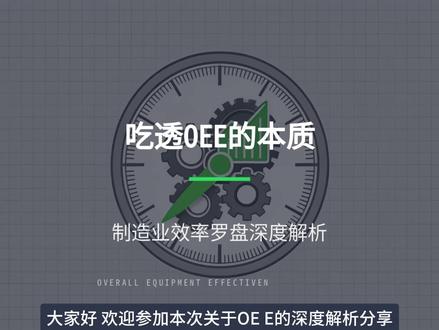 制造业OEE全攻略:从计算到改善,看完少走半年弯路。
#OEE#设备管理#生产管理#制造业#降本增效